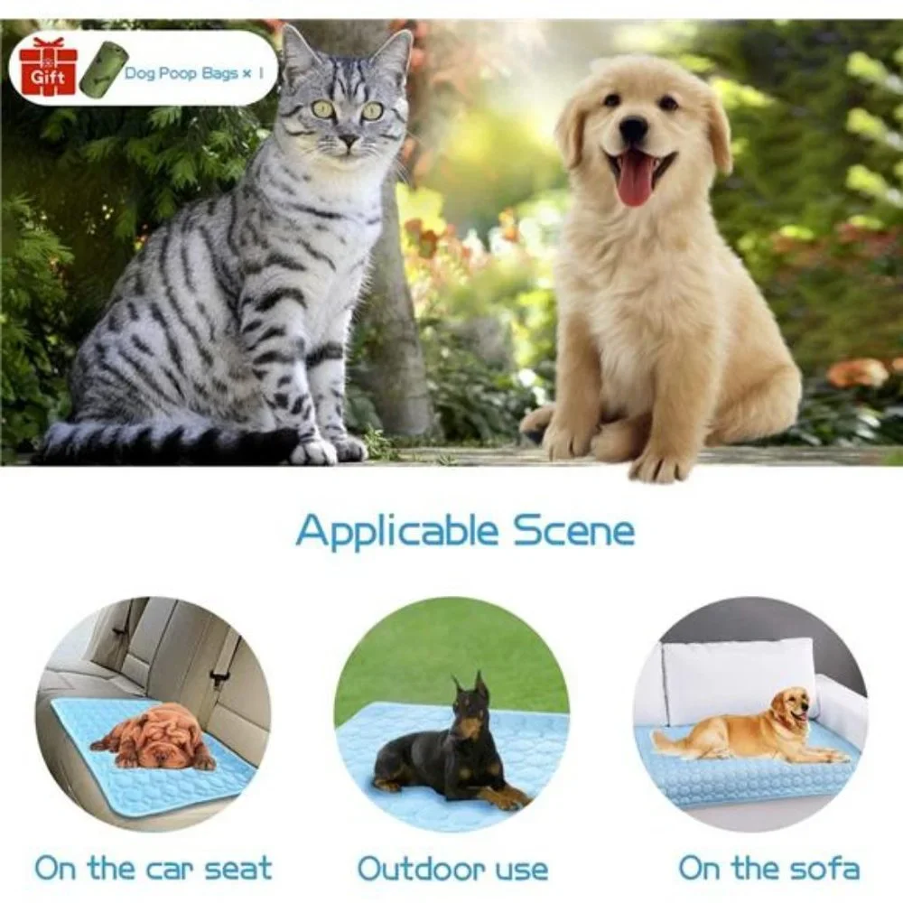 Summer Cooling Mat & Sleeping Pad- Water Absorption Top, Waterproof Bottom